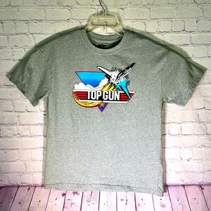 TOP GUN Men's Gray Graphic Tee. Size: XLarge (MEDIUM)